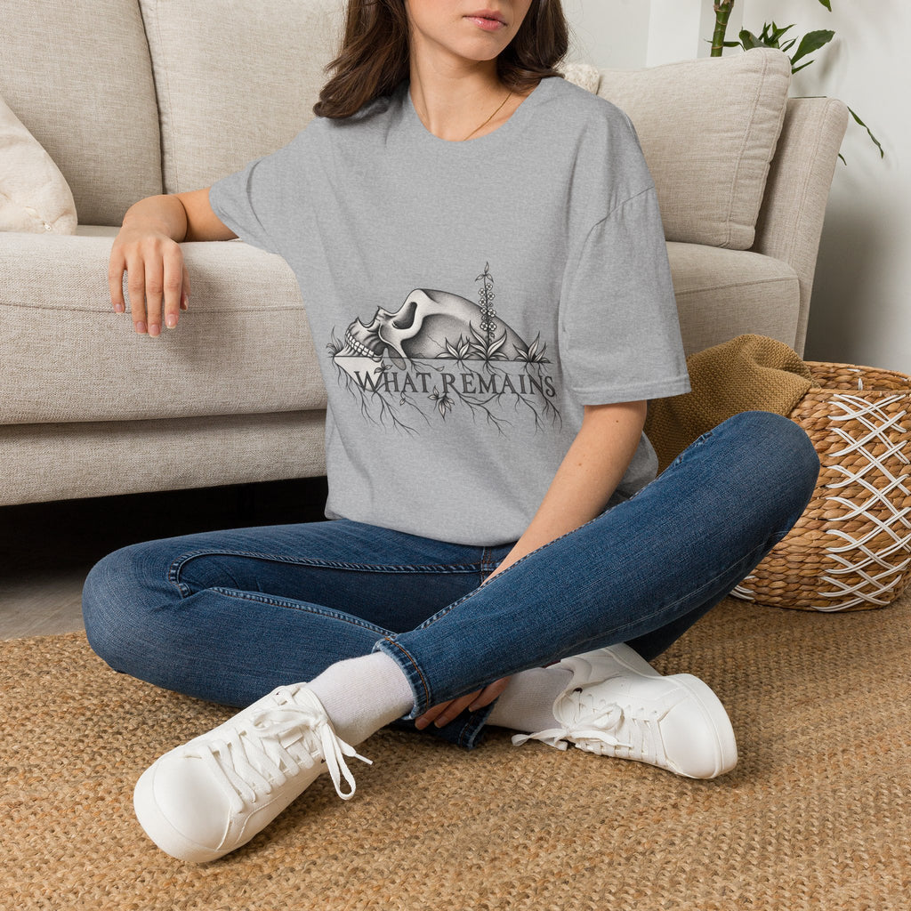 What Remains – Botanical Skull Graphic Tee | Dark Nature Oddities T-Shirt — view 3