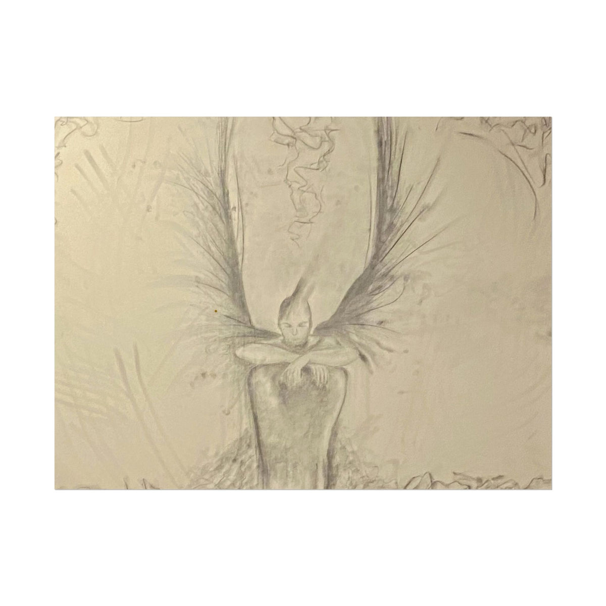 The Guardian — Original Charcoal Fine Art Print | Textured Watercolor Paper