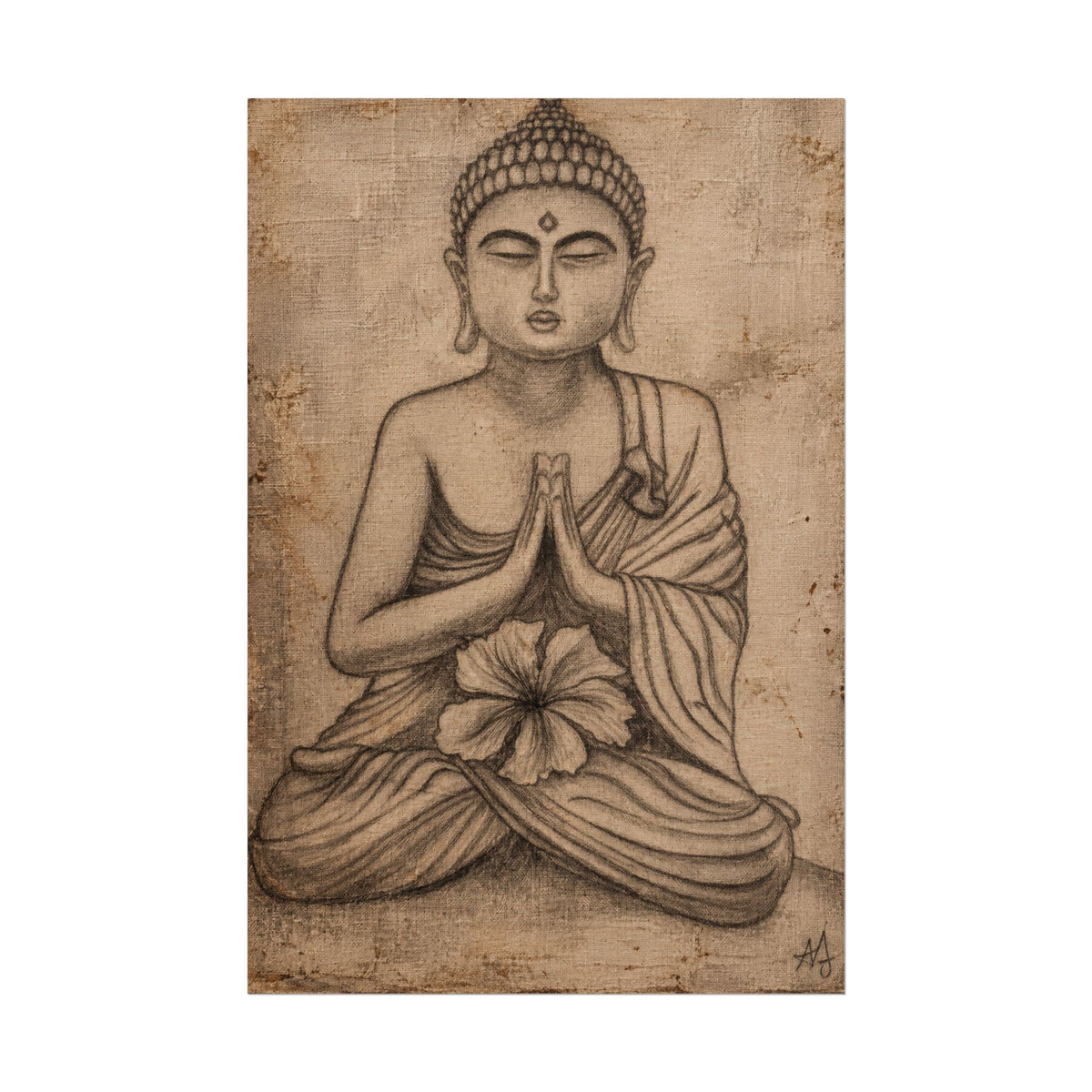 The Quiet Within — Fine Art Print | Original Pencil-on-Canvas Artwork by Abbey Johanna — view 6