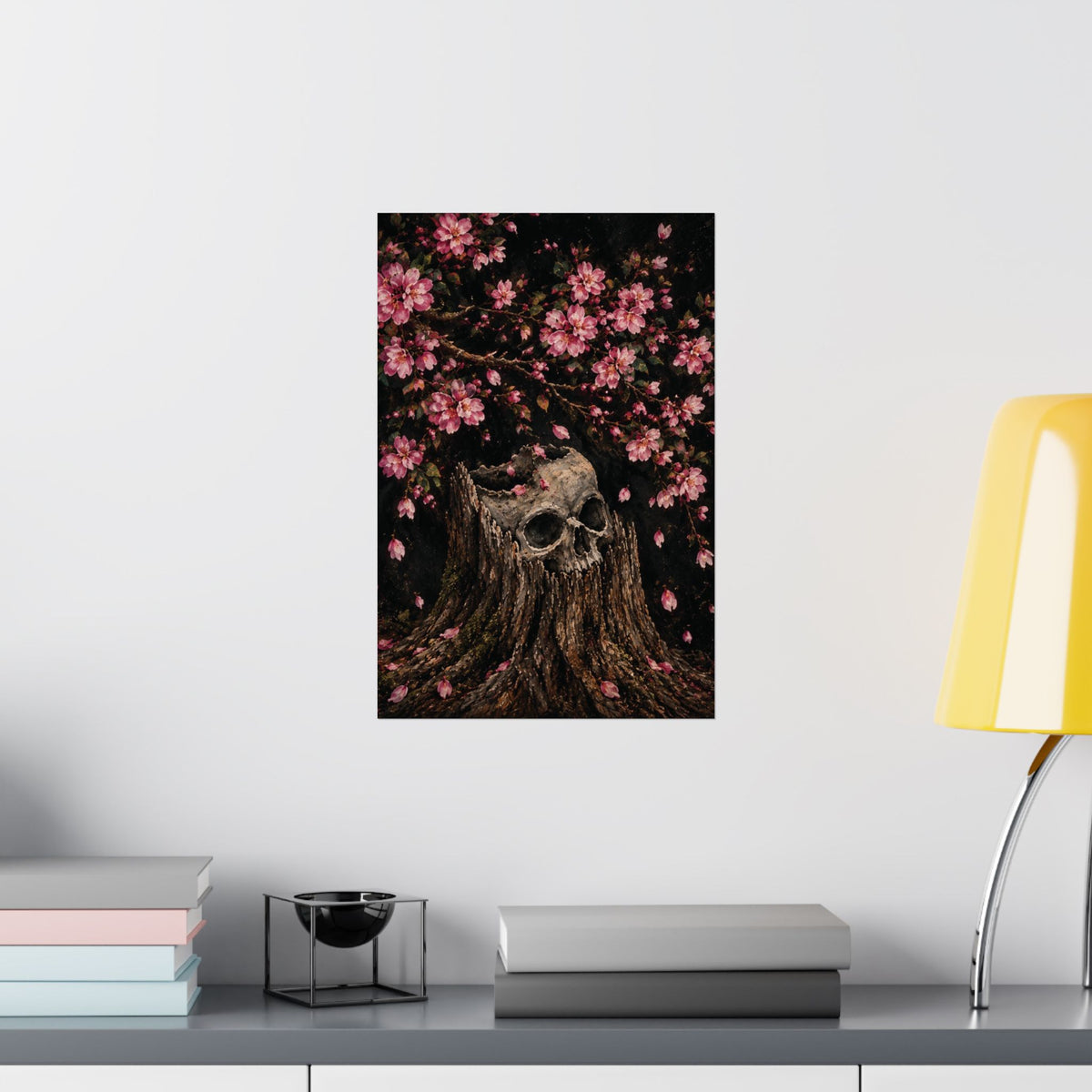 Night Garden No. 001 — Gothic Skull & Cherry Blossom Fine Art Print | Abbey Johanna — view 8