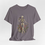 Skeleton with Wildflowers Tee | Gothic Botanicals, Victorian Floral — view 12