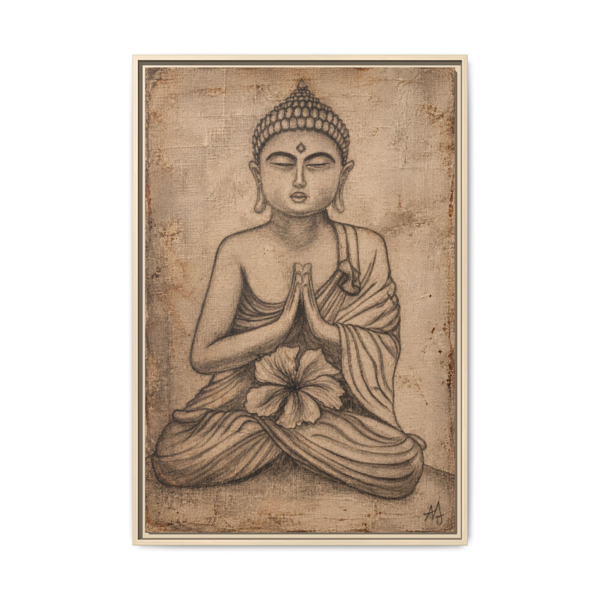 The Quiet Within — Framed Canvas Art | Original Pencil-on-Canvas Artwork by Abbey Johanna — view 13
