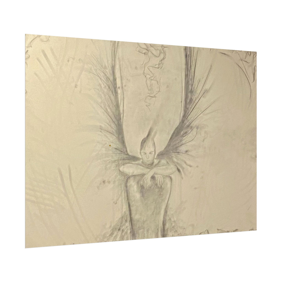 The Guardian — Original Charcoal Fine Art Print | Textured Watercolor Paper