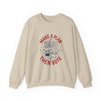 Make a Plan Then Vote Sweatshirt | Midterm Elections Voter Reminder — view 7