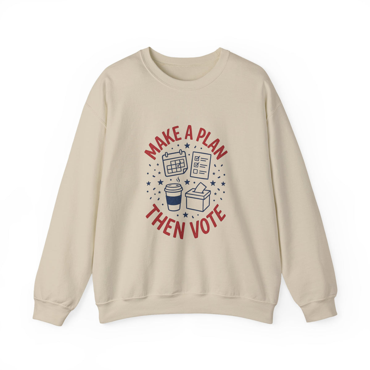 Make a Plan Then Vote Sweatshirt | Midterm Elections Voter Reminder — view 7