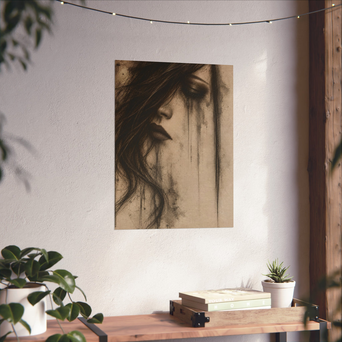 Moody Dark Portrait Wall Art | Charcoal & Graphite Fine Art Print — view 16