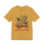 Skate Till Late Skateboard Tee | Traditional Tattoo Flash, Swallows & Banner — view 16