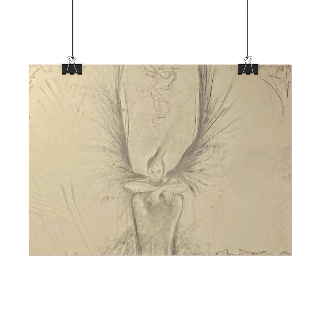 The Guardian — Original Charcoal Fine Art Print | Textured Watercolor Paper