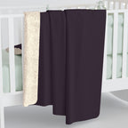 Black Plum Sherpa Fleece Blanket – product view 4