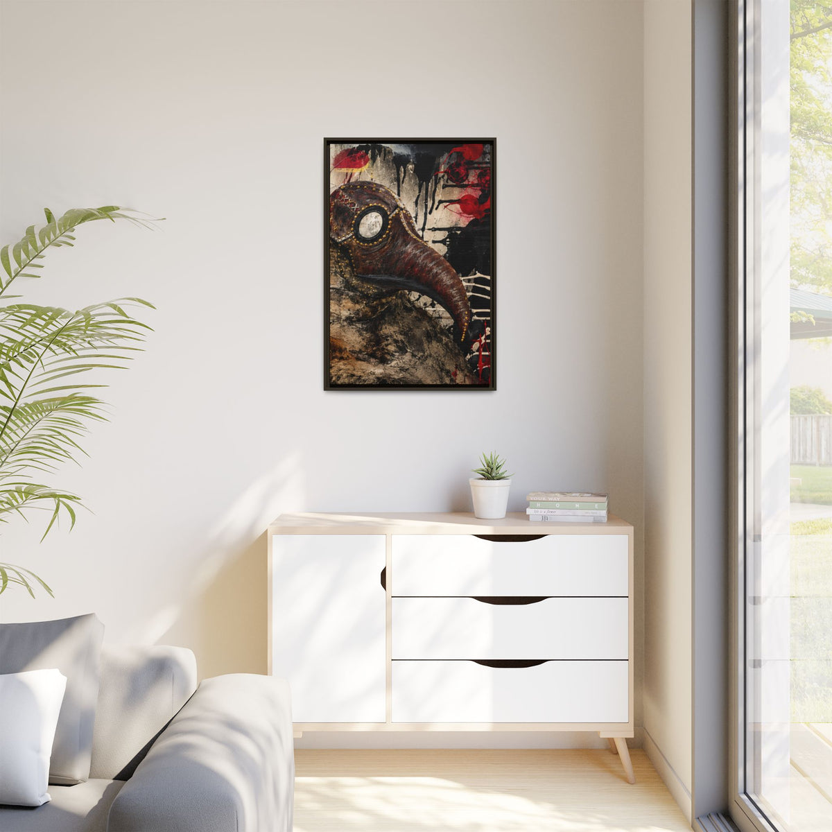 Odd Co. Beauty is Decay – Plague Doctor Framed Canvas | Gothic Dark Wall Art — view 54