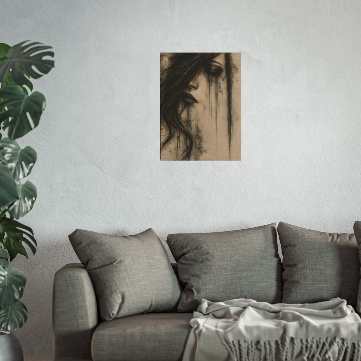 Moody Dark Portrait Wall Art | Charcoal & Graphite Fine Art Print — view 15