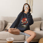 Traditional Tattoo-Style Crane Illustration Sweatshirt | Vintage Flash, Limited Palette — view 1