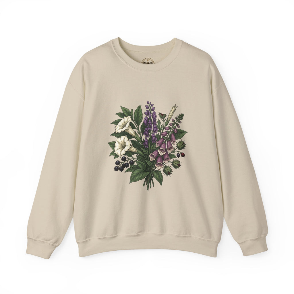 Gothic Floral Crest “Look Don't Touch” Sweatshirt | Gothic Botanicals
