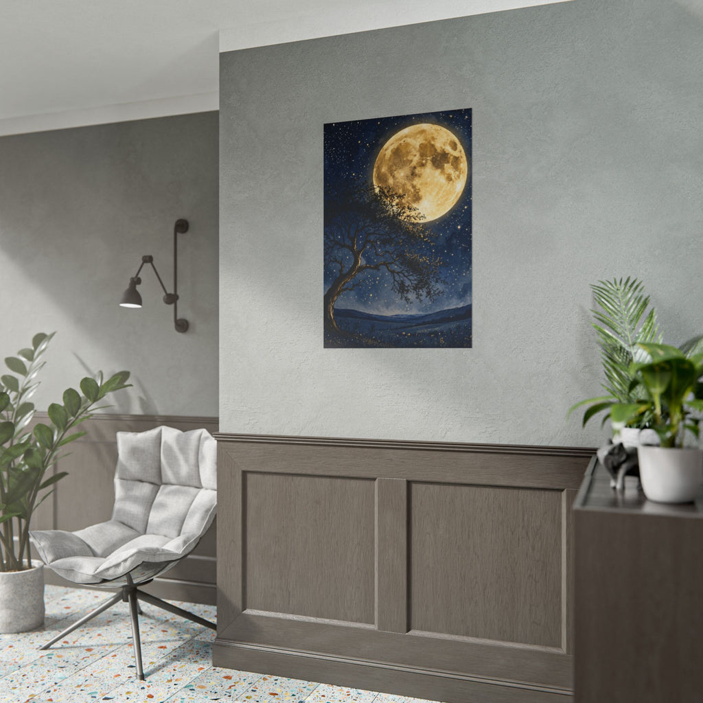 Moonlit Tree Surreal Poster — Night Sky Wall Art Print — view 10