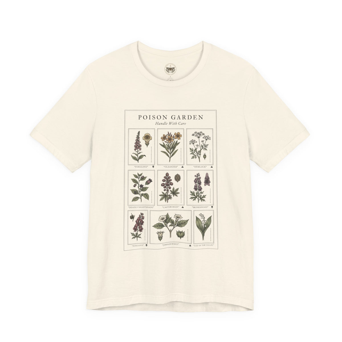 Toxicology Field Notes Botanical Illustration Tee | Gothic Botanicals, Vintage Herbarium