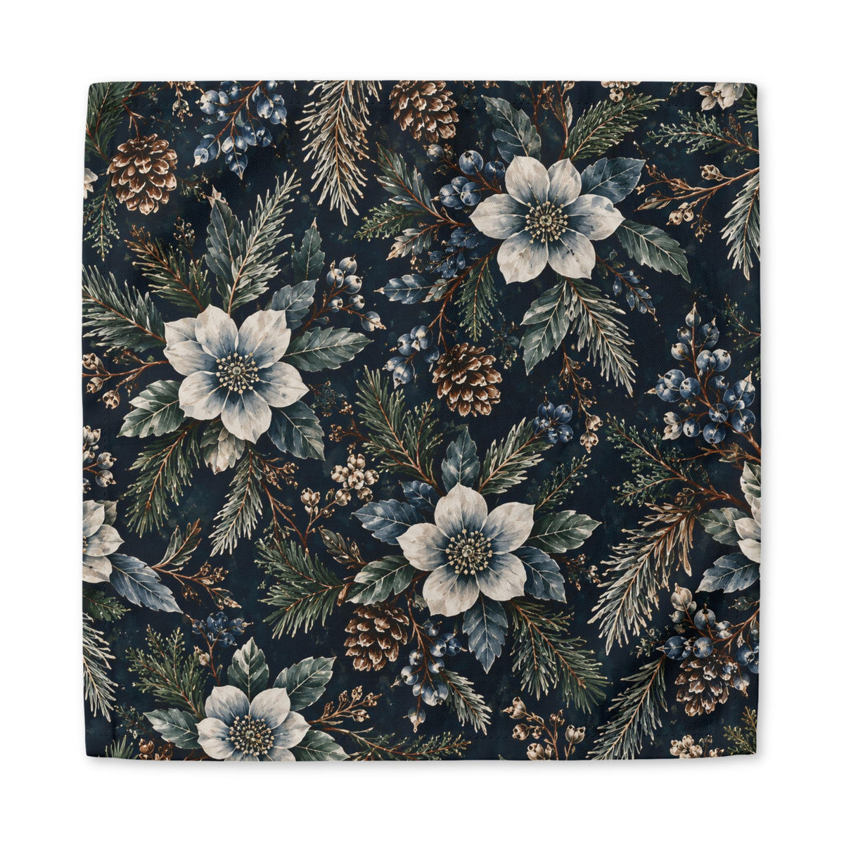 Midnight Winter Garden Cotton Twill Napkin | The Winter House Collection