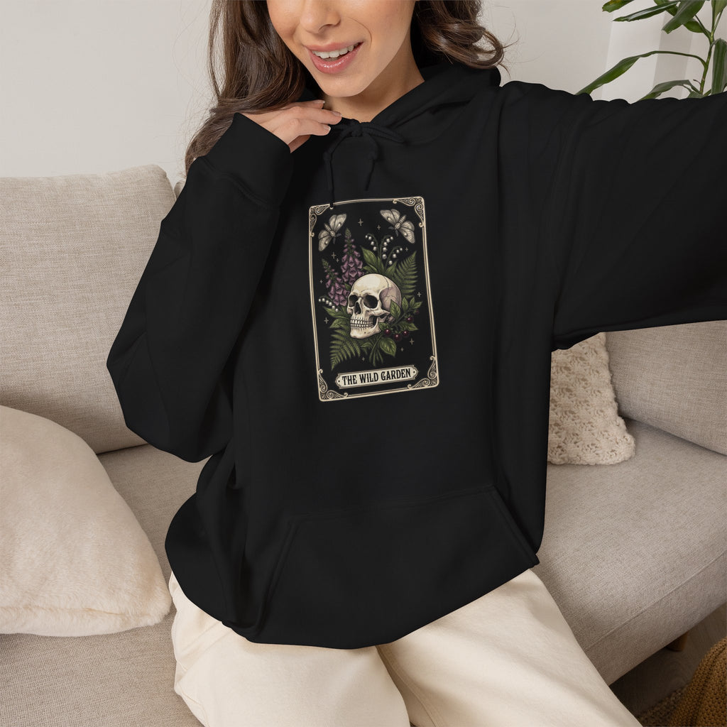 Skull & Fern Tarot Card Hoodie | Gothic Botanicals, Victorian Macabre — view 15