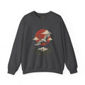Traditional Tattoo-Style Crane Illustration Sweatshirt | Vintage Flash, Limited Palette — view 7