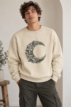 Crescent Moon Floral Wreath Sweatshirt | Gothic Botanicals — view 6