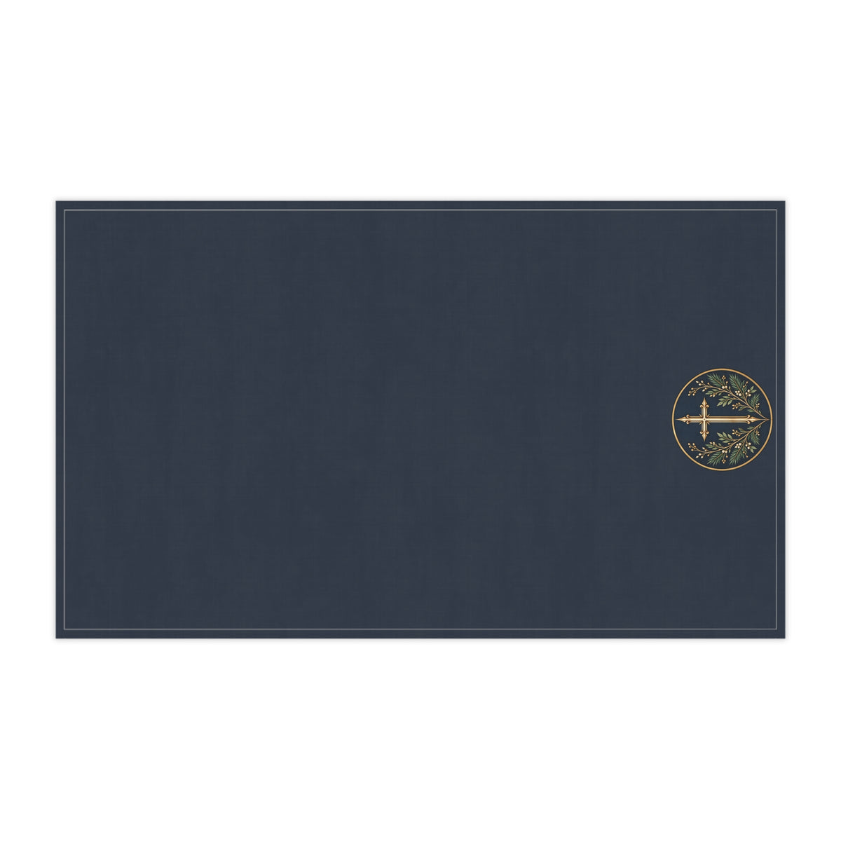 Nocturne Tartan Cross Medallion Cotton Twill Tea Towel | The Winter House Collection