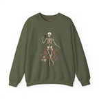 Skeleton with Blooms Crewneck, Gothic Botanicals sweatshirt