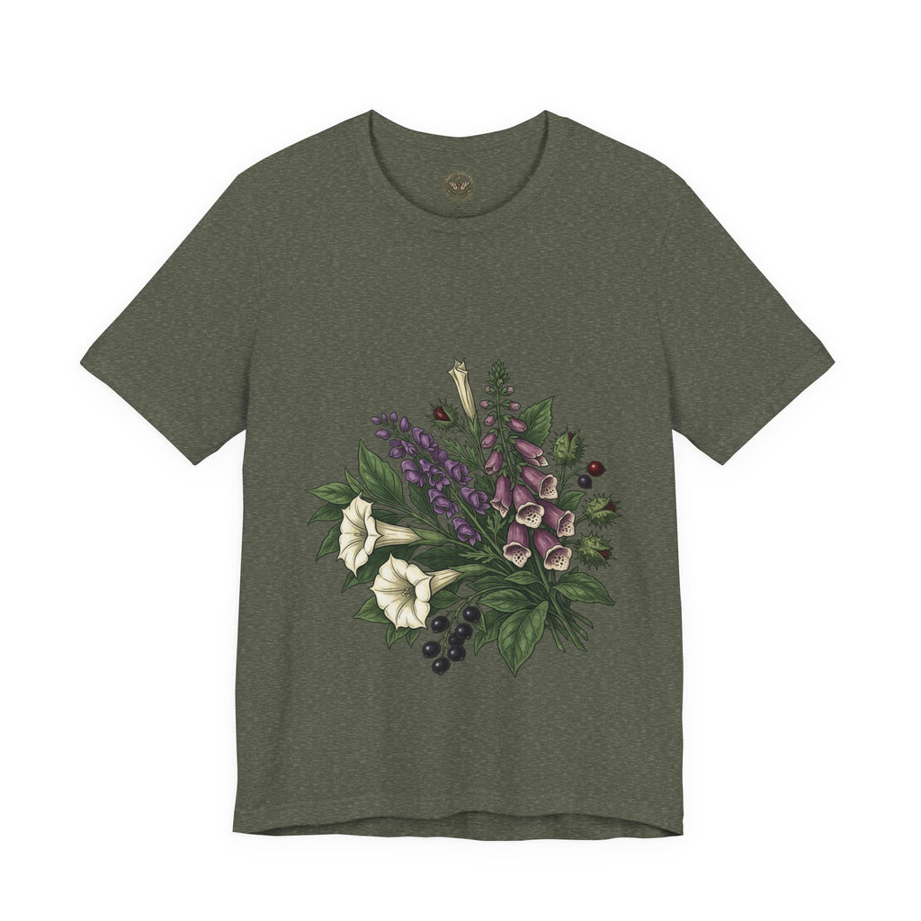 Gothic Botanical 'Look Don't Touch' Tee | Dark Floral Illustration