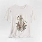 Skeleton with Wildflowers Tee | Gothic Botanicals, Victorian Floral — view 7