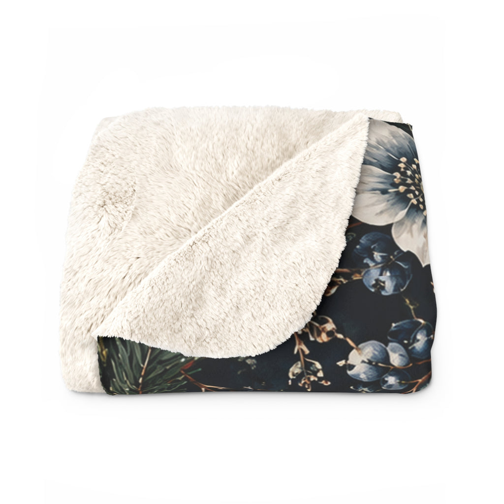 Midnight Garden Sherpa Throw | The Winter House Collection