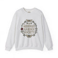 Midnight Garden botanical crest Sweatshirt | Gothic botanicals, floral skull motif — view 7