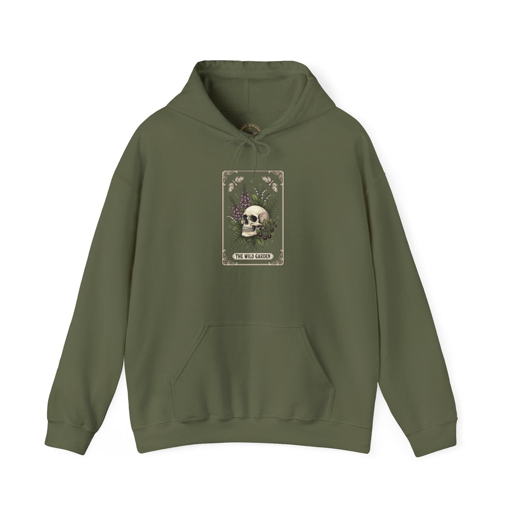 Skull & Fern Tarot Card Hoodie | Gothic Botanicals, Victorian Macabre — view 5