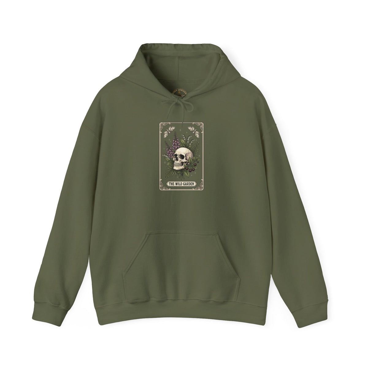 Skull & Fern Tarot Card Hoodie | Gothic Botanicals, Victorian Macabre — view 5