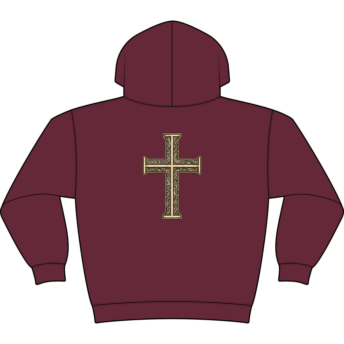 Still Your Mind Christian Hoodie | Vintage Cross Faith Sweatshirt | Christian Gift — view 2