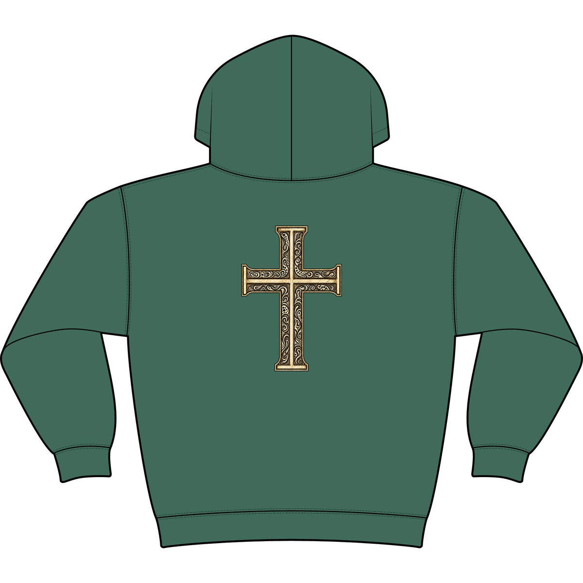 Still Your Mind Christian Hoodie | Vintage Cross Faith Sweatshirt | Christian Gift — view 3