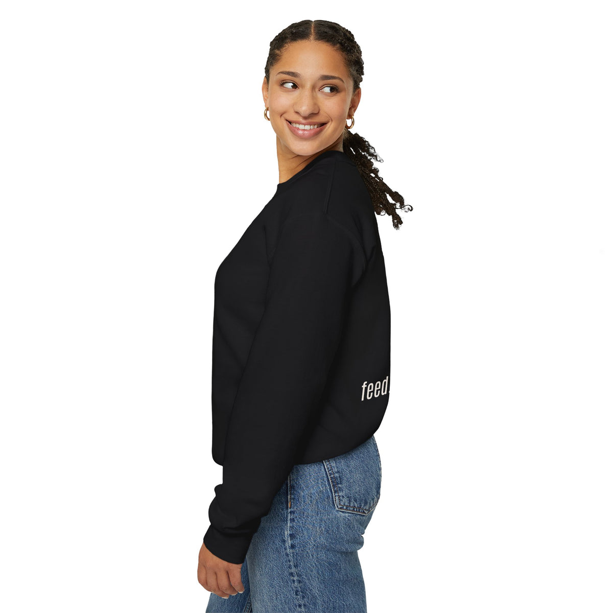 Traditional Tattoo-Style Crane Illustration Sweatshirt | Vintage Flash, Limited Palette — view 33