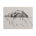 What Remains – Botanical Skull Wall Art | Original Charcoal & Graphite Drawing Print — view 5