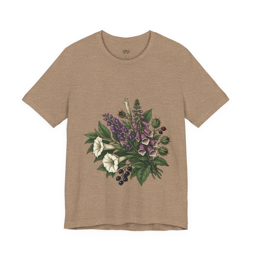 Gothic Botanical 'Look Don't Touch' Tee | Dark Floral Illustration