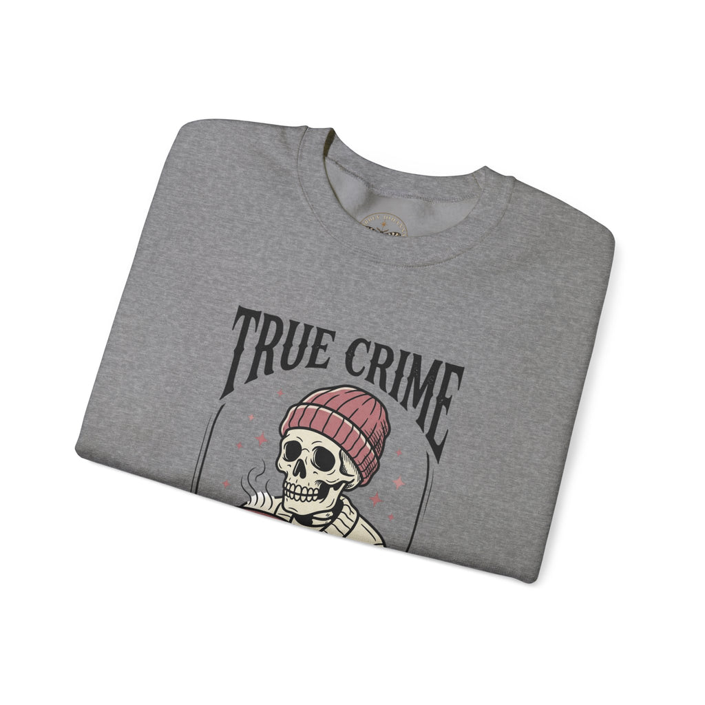 True Crime and Tea Sweatshirt | Skull Tea Mug Graphic, Podcast Lover Crewneck — view 18
