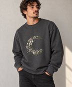 Crescent Moon Floral Wreath Sweatshirt | Gothic Botanicals — view 5