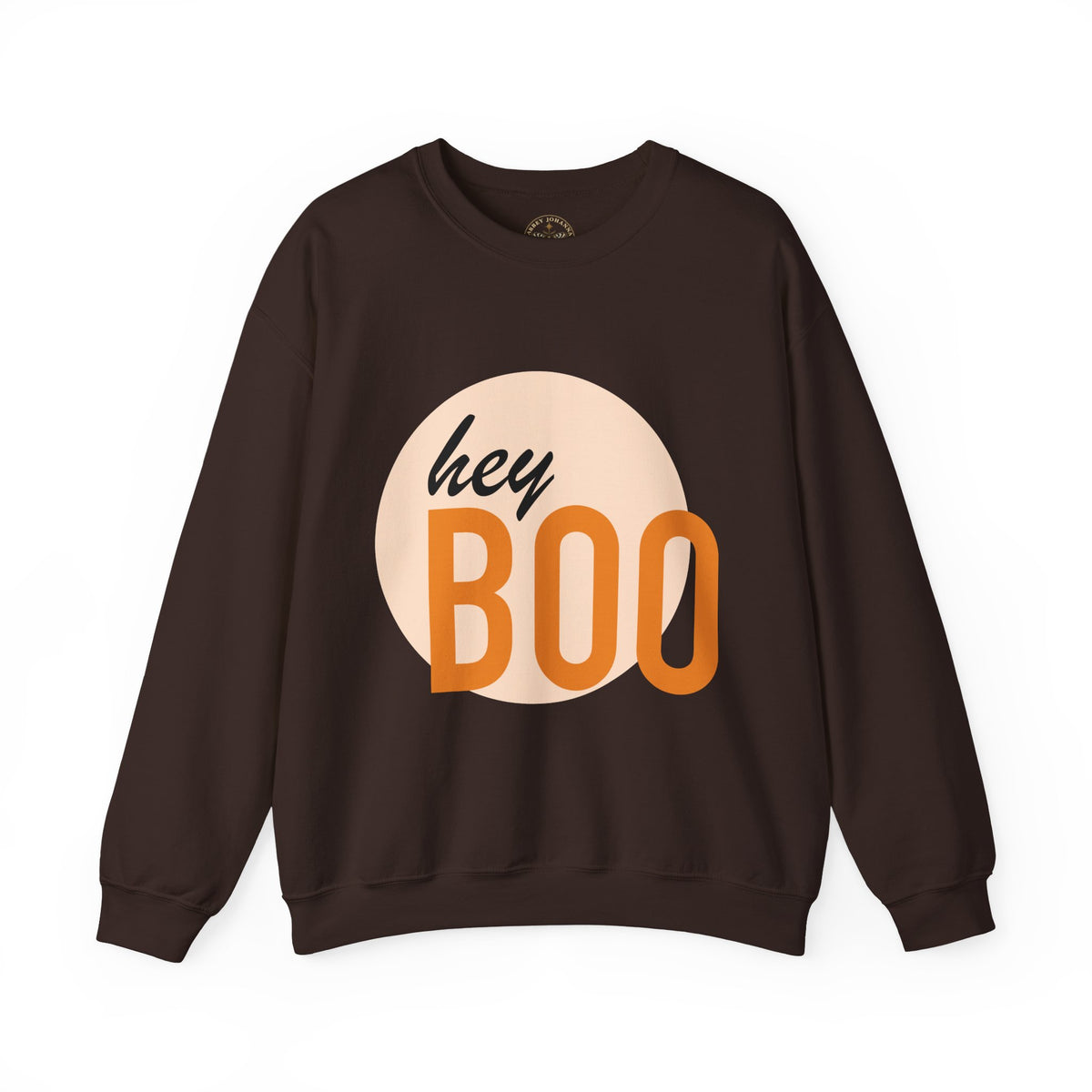 hey BOO Crewneck Sweatshirt — Cute Halloween Graphic Pullover — view 4