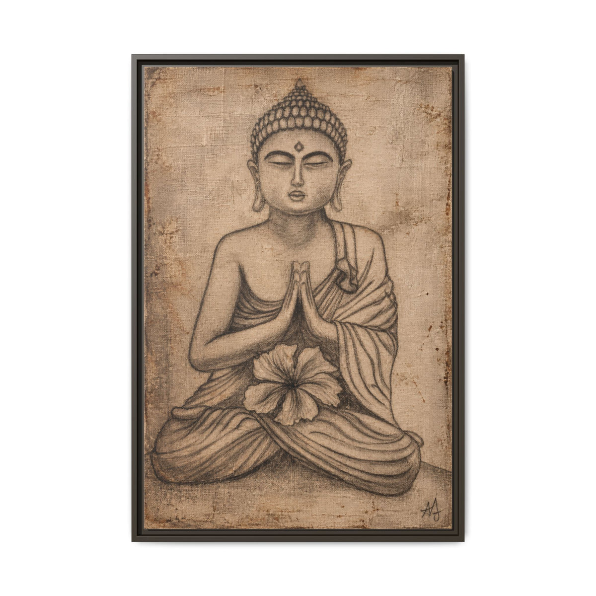The Quiet Within — Framed Canvas Art | Original Pencil-on-Canvas Artwork by Abbey Johanna — view 14