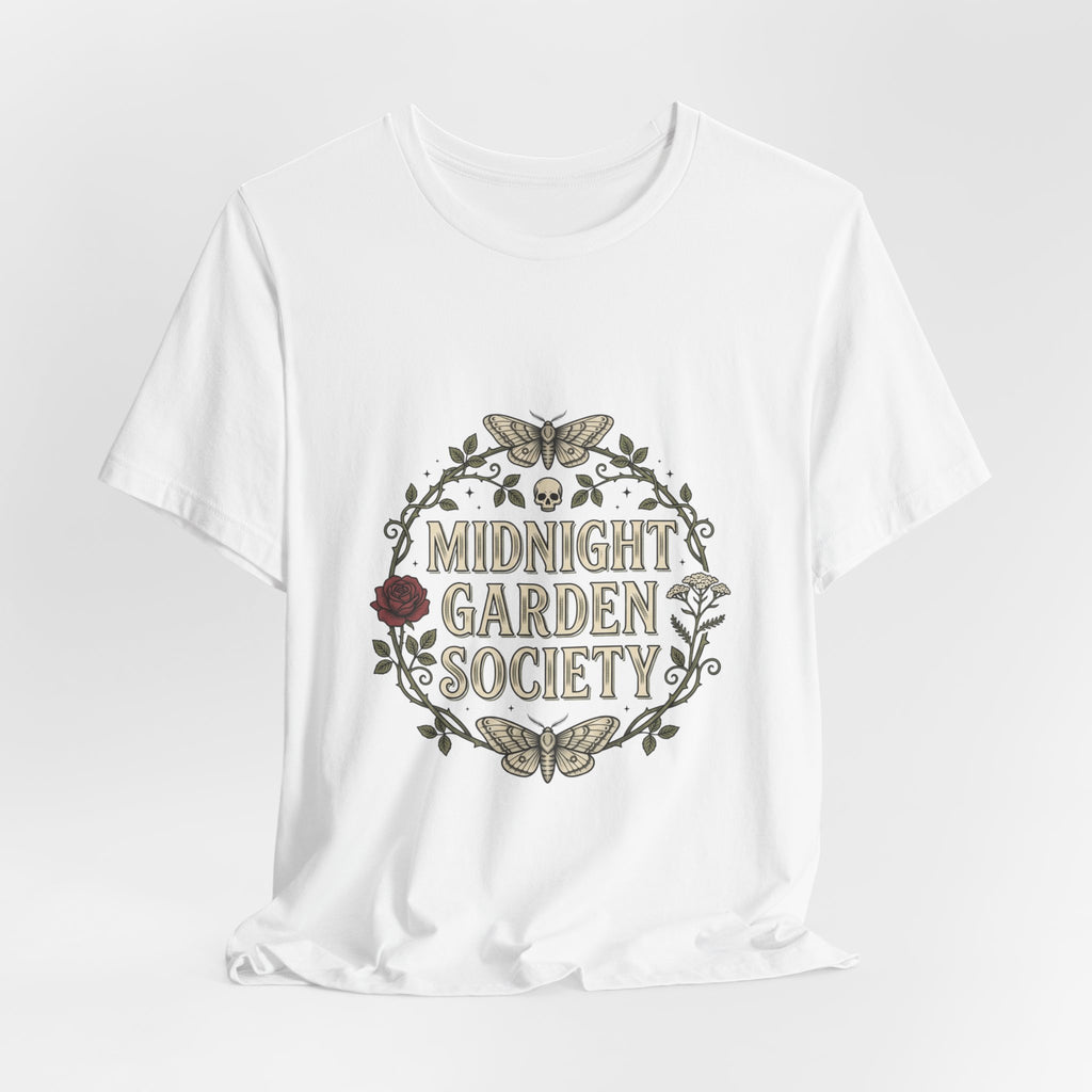 Midnight Garden Society Tee | Gothic Botanicals, Victorian Floral Crest — view 5