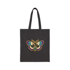 Mothy Moth – Colorful Moth Tote Bag | Cotton Canvas Gothic Botanical Bag — view 5