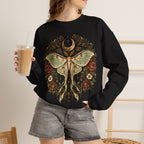 Beetle Botanical Wreath Pullover Sweatshirt | Gothic Botanicals