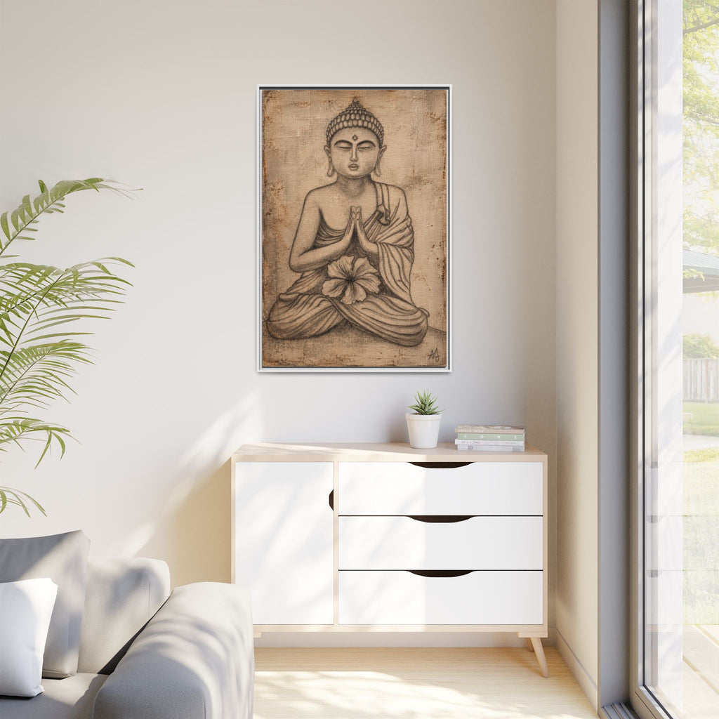 The Quiet Within — Framed Canvas Art | Original Pencil-on-Canvas Artwork by Abbey Johanna — view 4