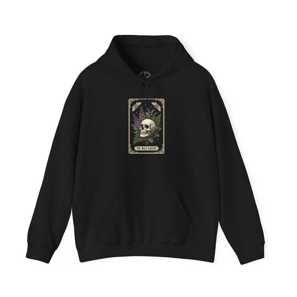 Skull & Fern Tarot Card Hoodie | Gothic Botanicals, Victorian Macabre — view 2