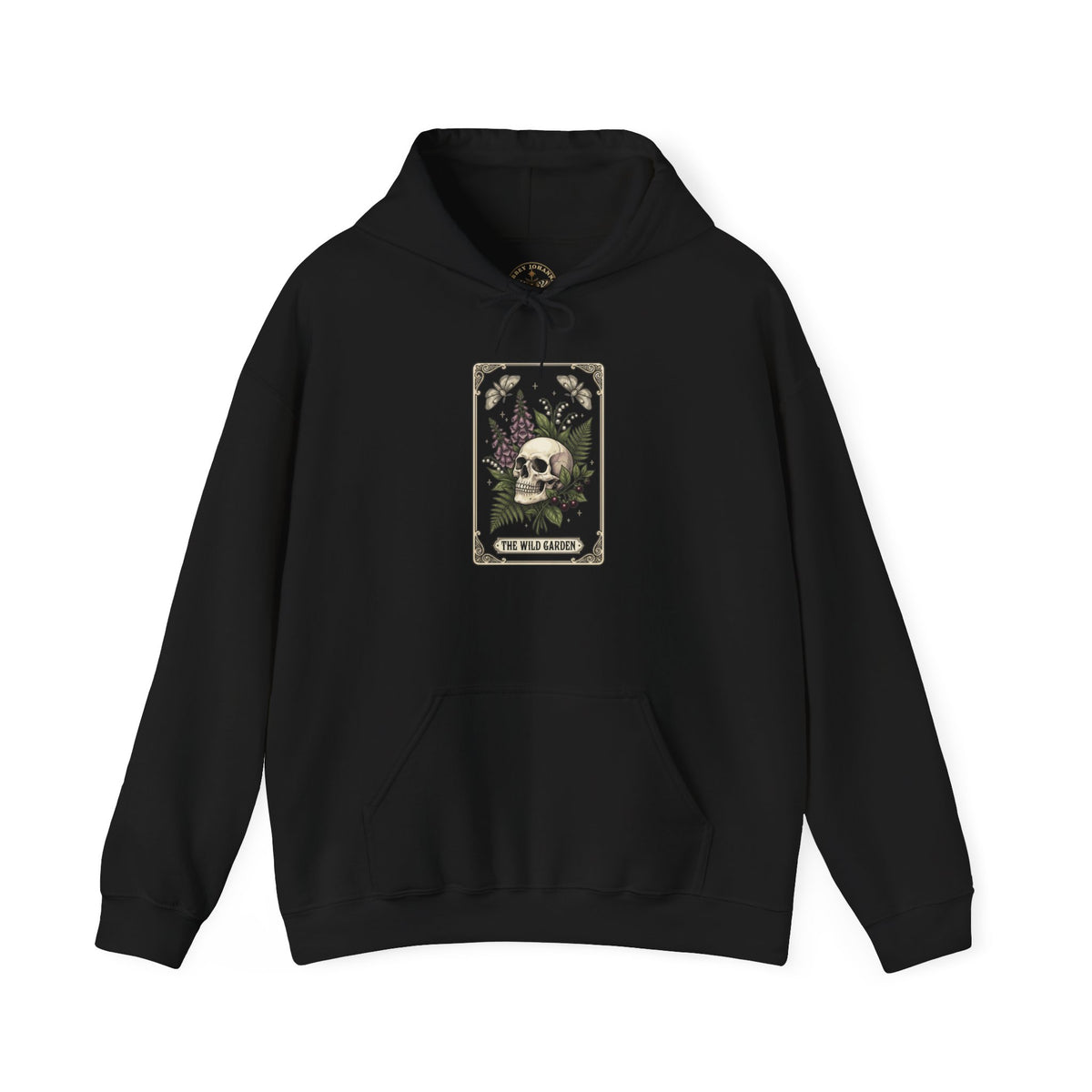 Skull & Fern Tarot Card Hoodie | Gothic Botanicals, Victorian Macabre — view 2