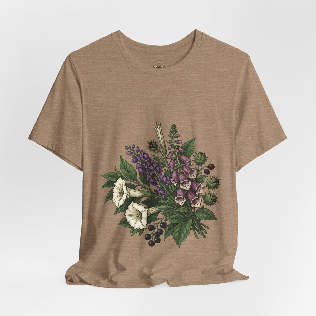 Gothic Botanical 'Look Don't Touch' Tee | Dark Floral Illustration