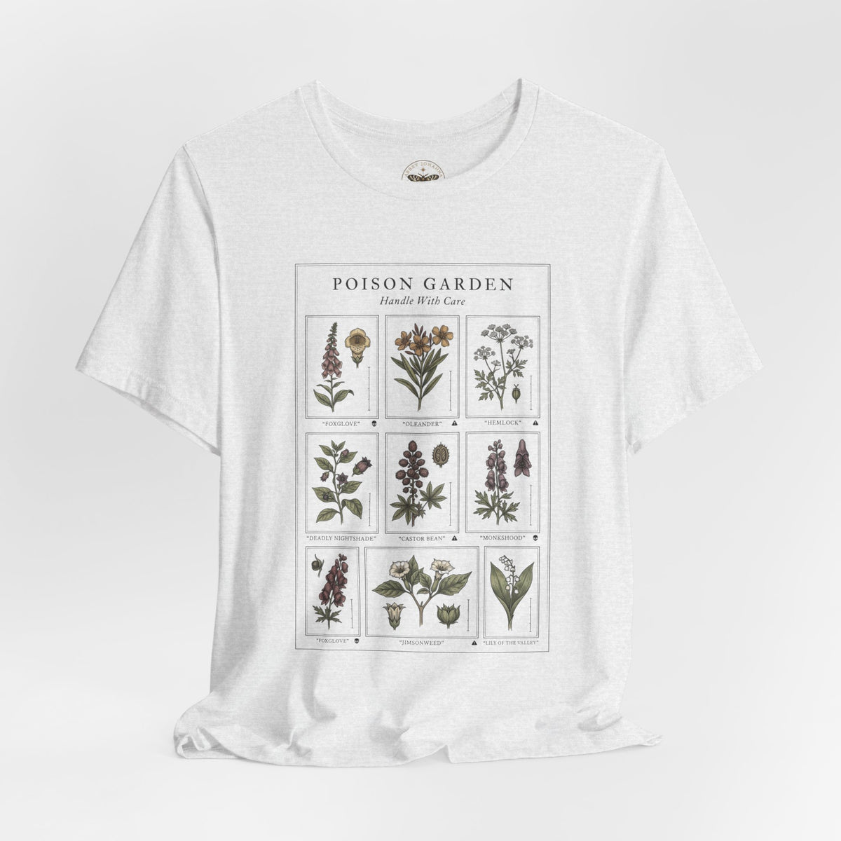 Toxicology Field Notes Botanical Illustration Tee | Gothic Botanicals, Vintage Herbarium