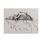 What Remains – Botanical Skull Wall Art | Original Charcoal & Graphite Drawing Print — view 7
