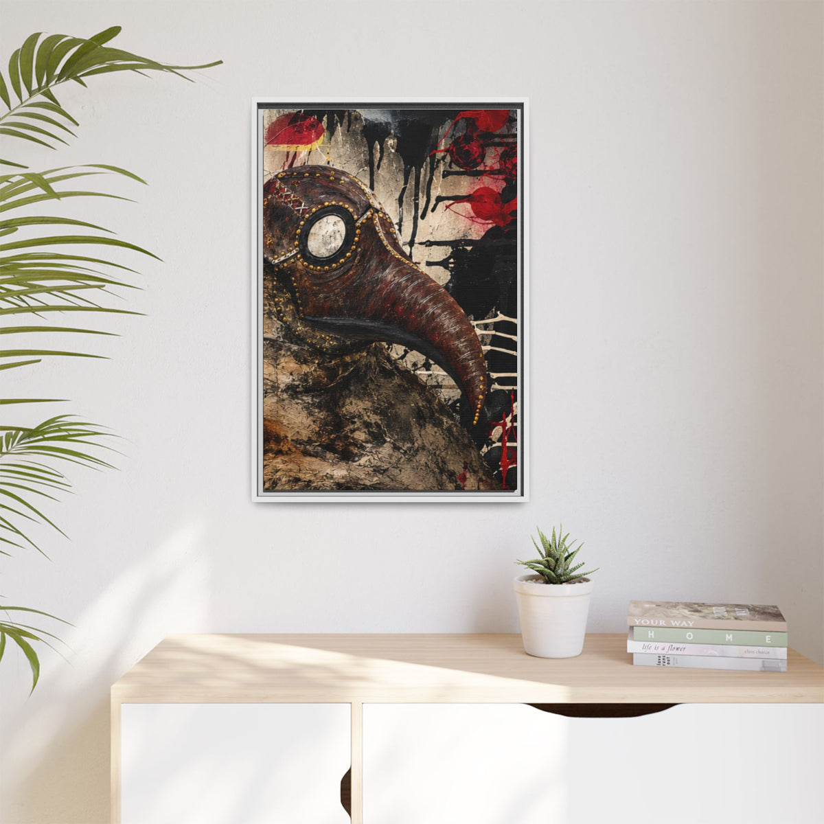 Odd Co. Beauty is Decay – Plague Doctor Framed Canvas | Gothic Dark Wall Art — view 42